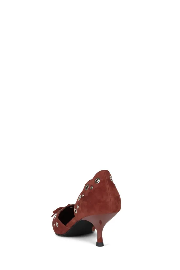 Women Jeffrey Campbell Pump GRATIFIED Light Brown Suede Silver