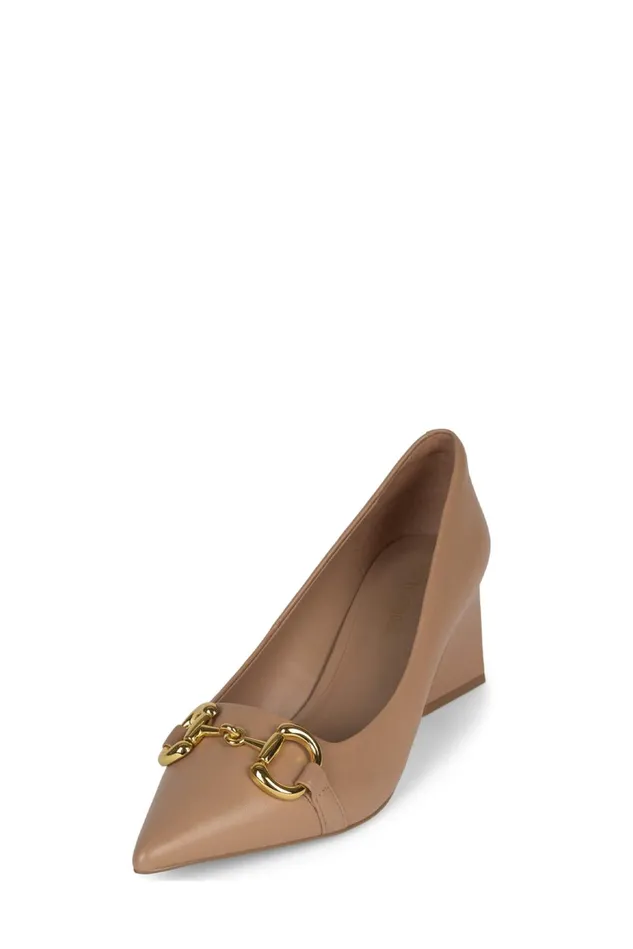 Women Jeffrey Campbell Pump HAPPYHOUR Natural Gold