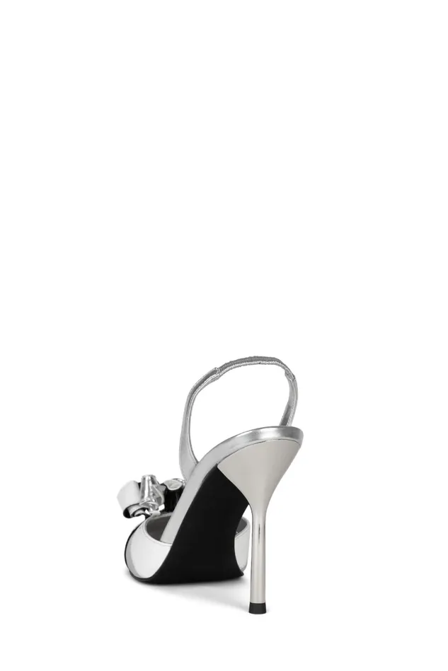 Women Jeffrey Campbell Pump PARTYFAVOR Silver Metallic Black