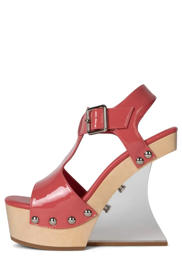 Women Jeffrey Campbell Sandal GALLERIA Black Patent