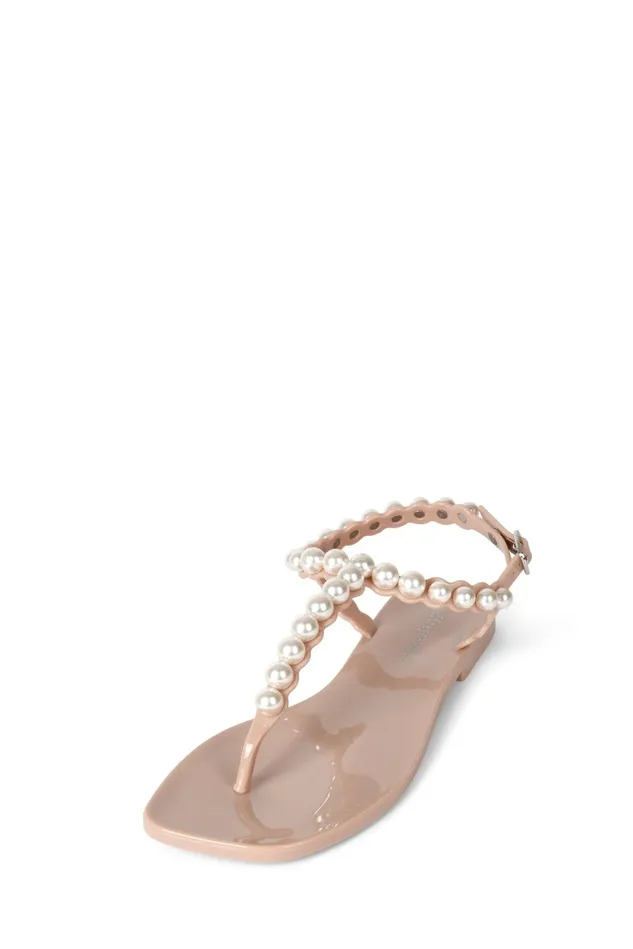 Women Jeffrey Campbell Sandals Under 100 PEARLESQUE Natural Shiny