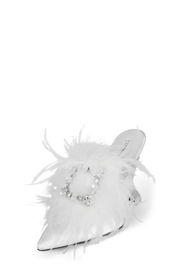 Women Jeffrey Campbell Wedge FURWUT White Satin