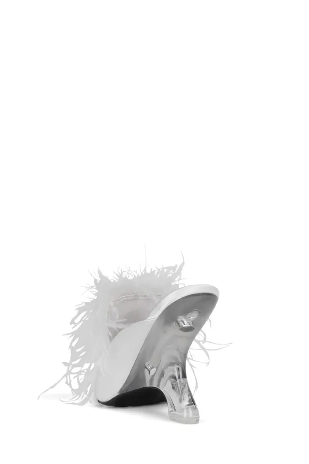 Women Jeffrey Campbell Wedge FURWUT White Satin