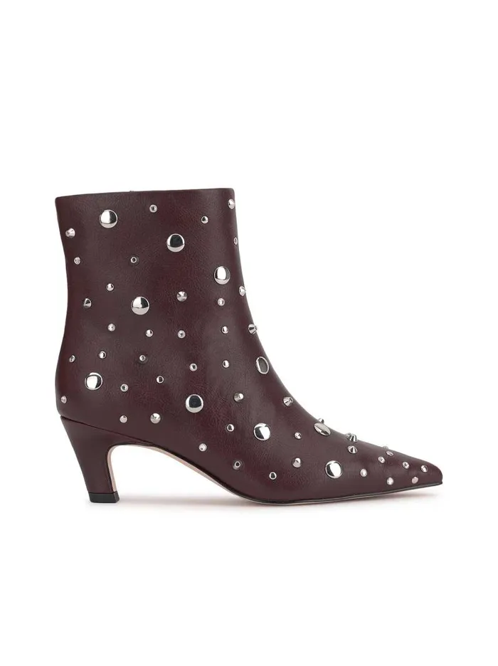 Women Jessica Simpson Boots and Booties Viviana Kitten Heel Bootie In Dark Cherry