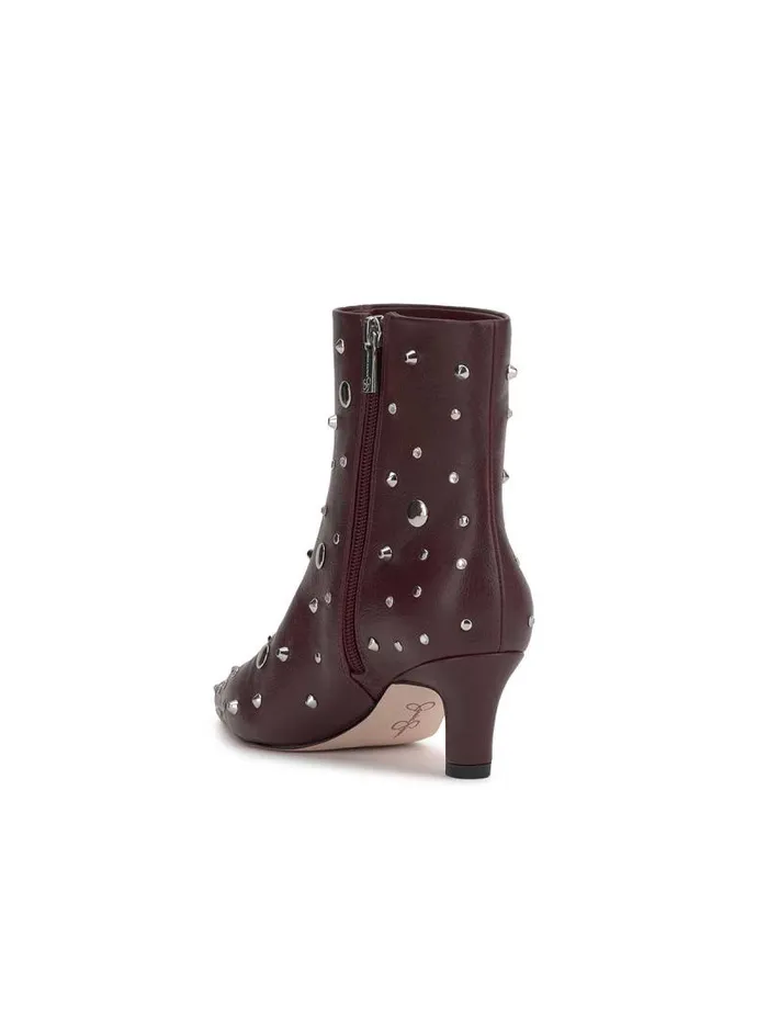 Women Jessica Simpson Boots and Booties Viviana Kitten Heel Bootie In Dark Cherry