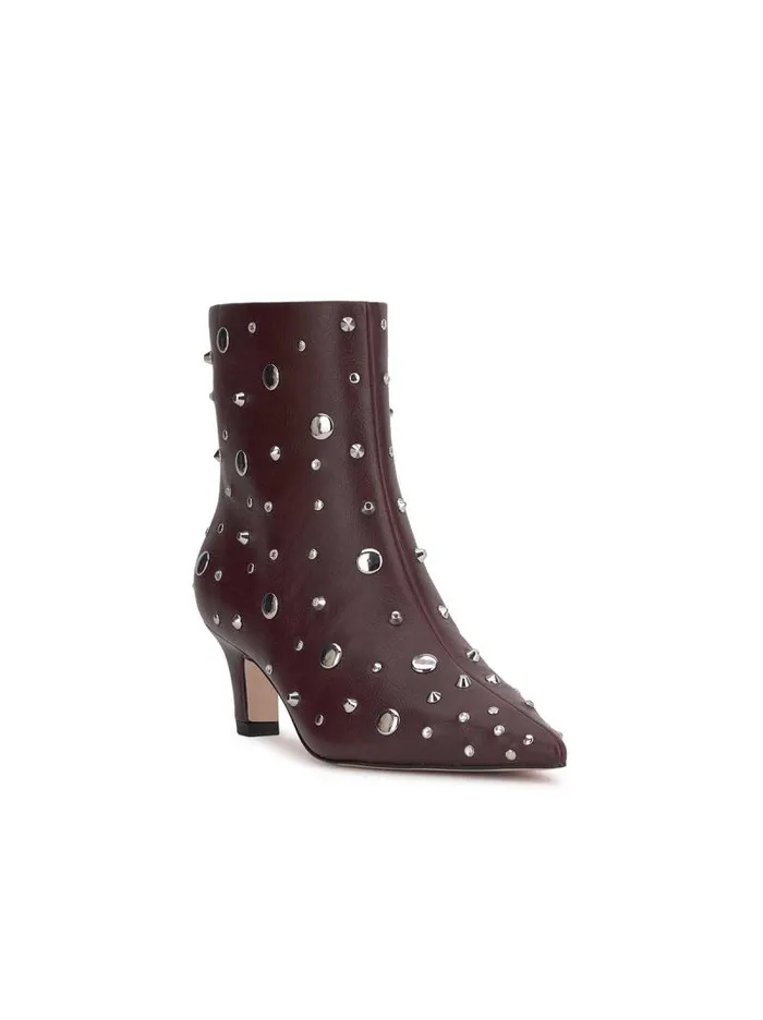 Women Jessica Simpson Boots and Booties Viviana Kitten Heel Bootie In Dark Cherry