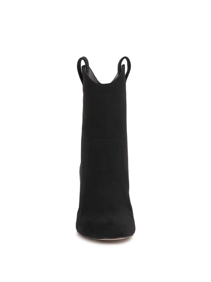 Women Jessica Simpson Boots and Booties Xovira Heeled Bootie In Black Suede