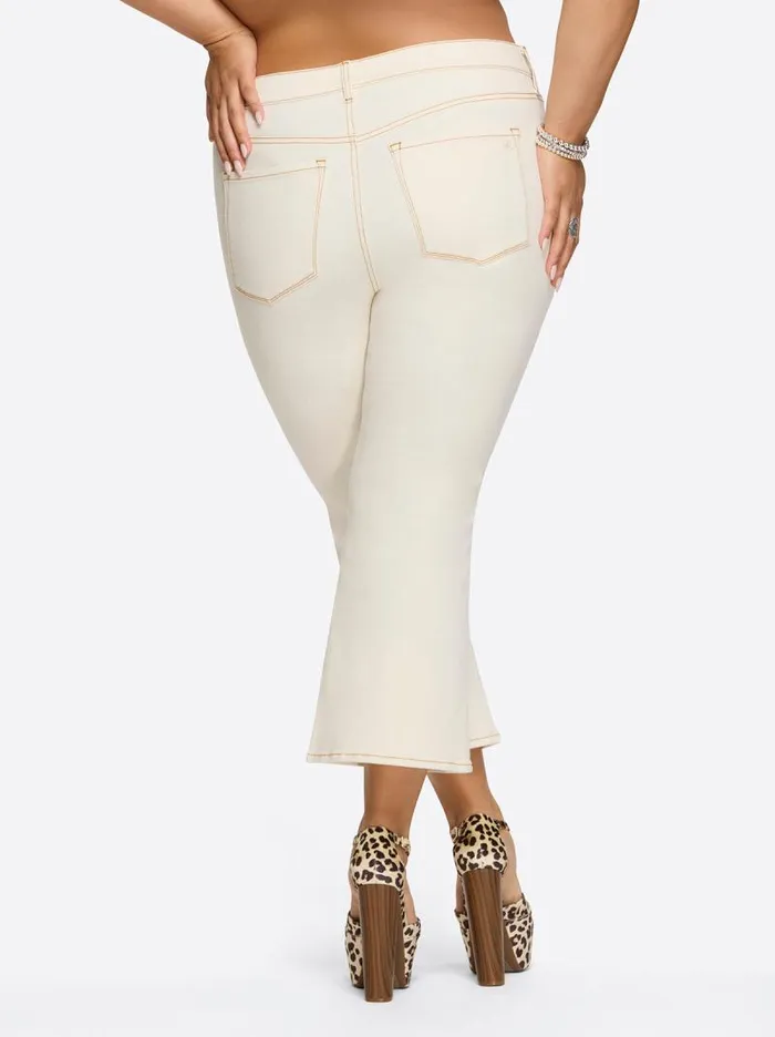 Women Jessica Simpson Bottoms Charmed Ankle Flare In Ecru