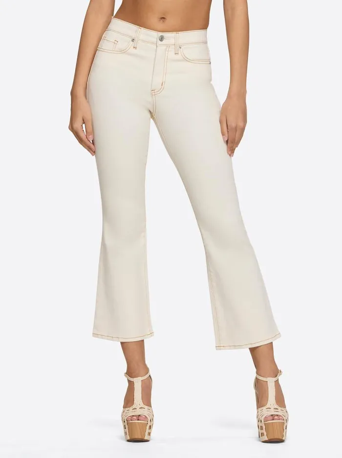 Women Jessica Simpson Bottoms Charmed Ankle Flare In Ecru