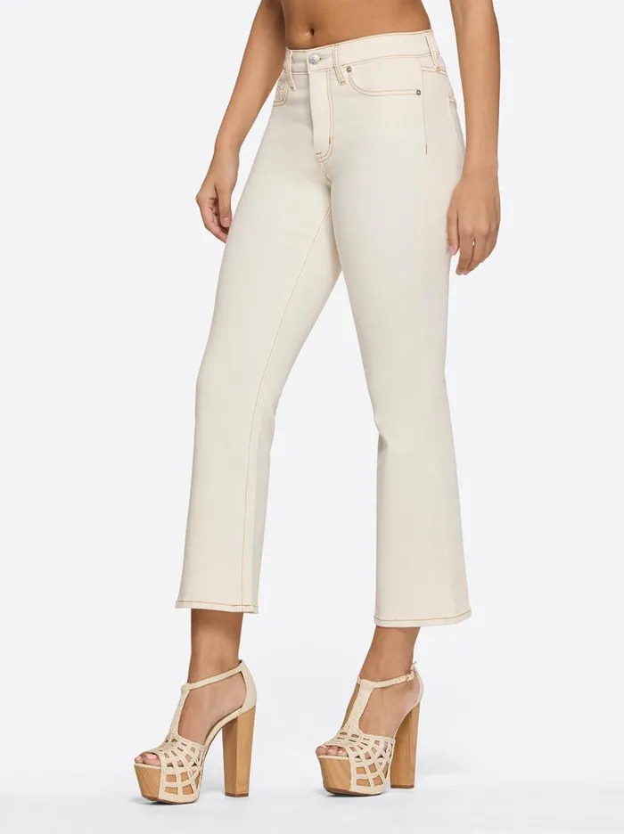 Women Jessica Simpson Bottoms Charmed Ankle Flare In Ecru