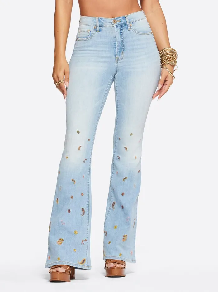 Women Jessica Simpson Denim Charmed Flare In Bloom
