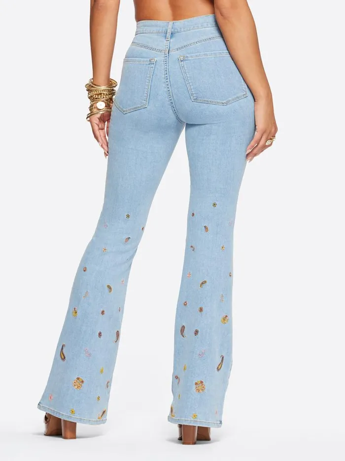 Women Jessica Simpson Denim Charmed Flare In Bloom