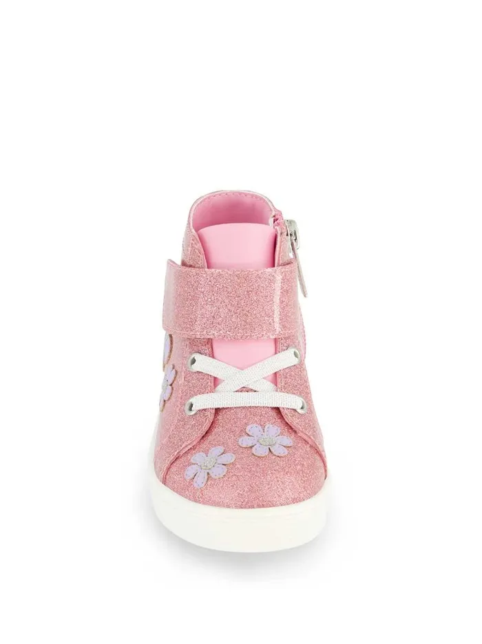 Women Jessica Simpson Kids Toddler Gretchen Flower High Top Sneaker In Pink