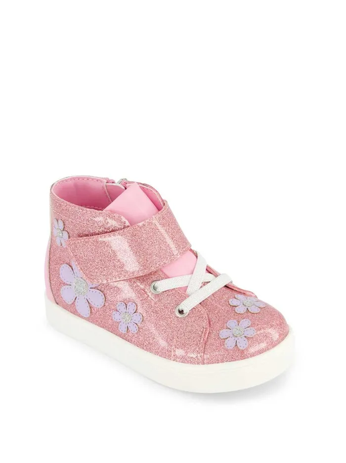 Women Jessica Simpson Kids Toddler Gretchen Flower High Top Sneaker In Pink