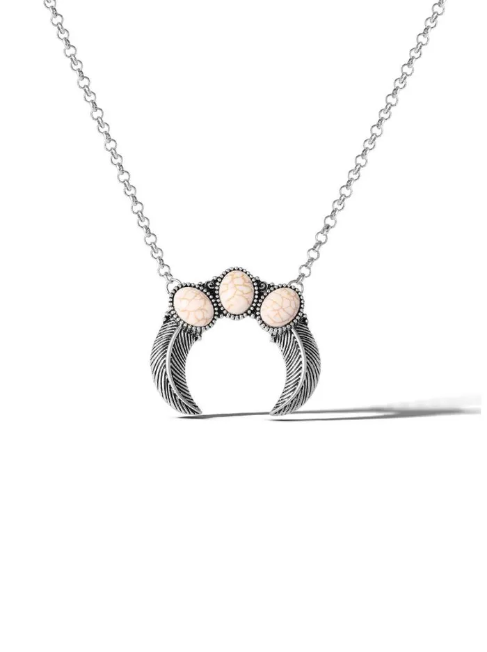 Women Jessica Simpson Necklaces Stone Horn Necklace