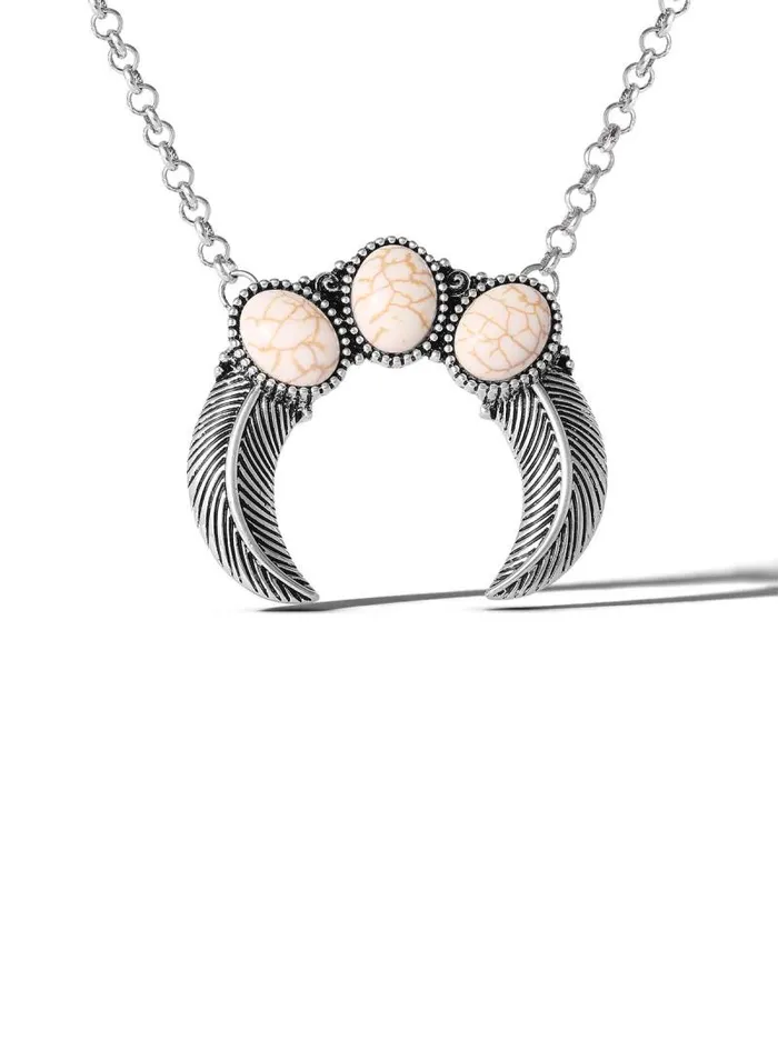 Women Jessica Simpson Necklaces Stone Horn Necklace