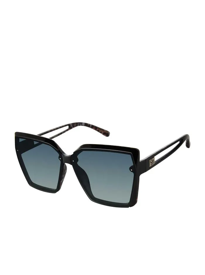 Women Jessica Simpson Sunglasses Cat Eye Sunglasses In Black And Leopard