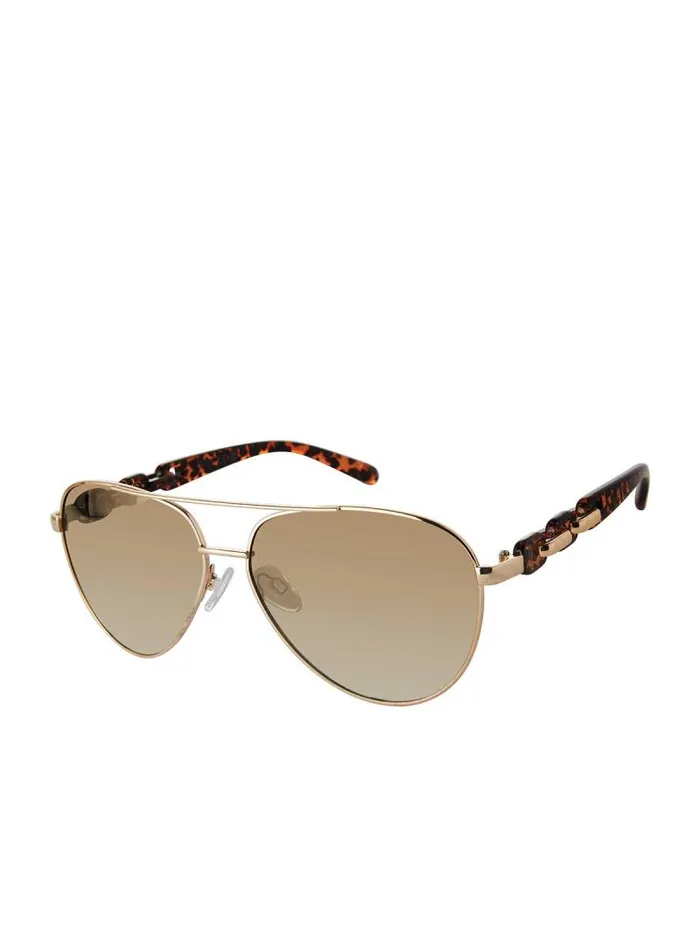 Women Jessica Simpson Sunglasses Metal Aviator Pilot Sunglasses In Gold and Leopard Women Jessica Simpson Sunglasses Metal Aviator Pilot Sunglasses In Gold and Leopard