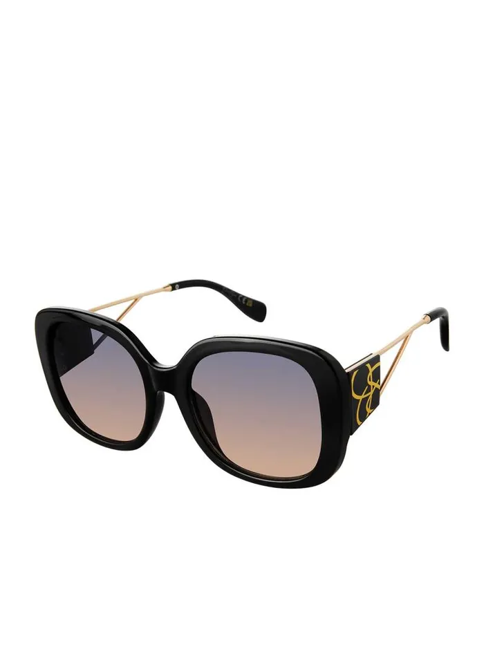 Women Jessica Simpson Sunglasses Oversized Oval Sunglasses In Black