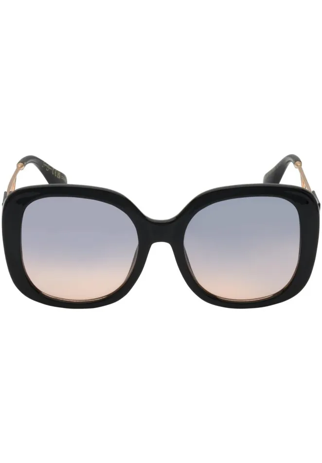Women Jessica Simpson Sunglasses Oversized Oval Sunglasses In Black
