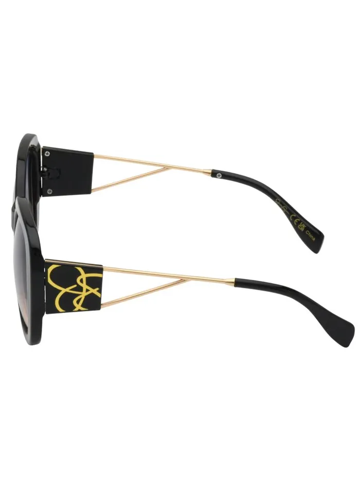 Women Jessica Simpson Sunglasses Oversized Oval Sunglasses In Black