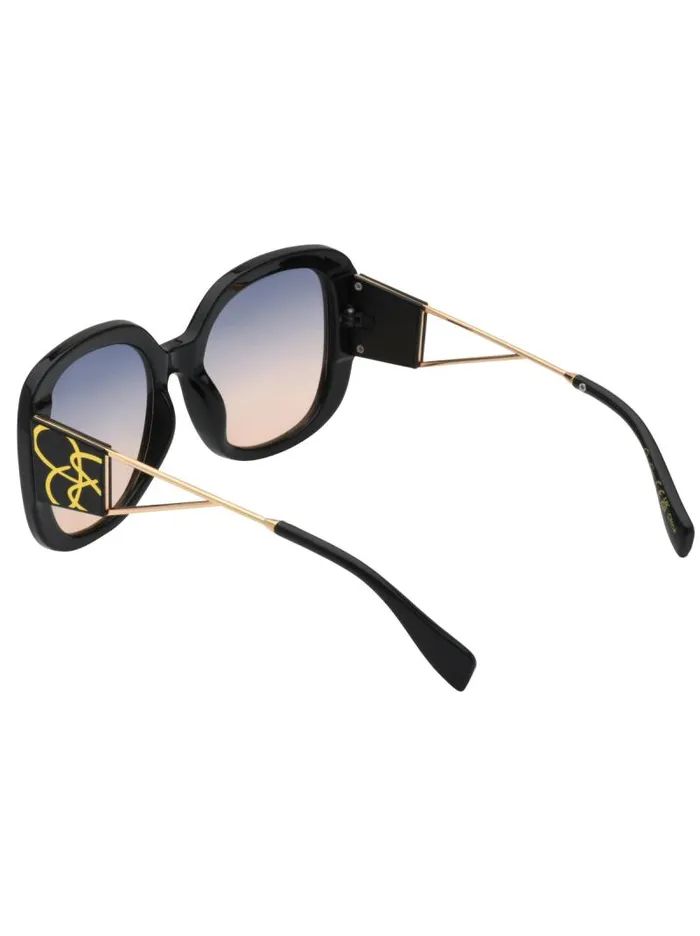 Women Jessica Simpson Sunglasses Oversized Oval Sunglasses In Black