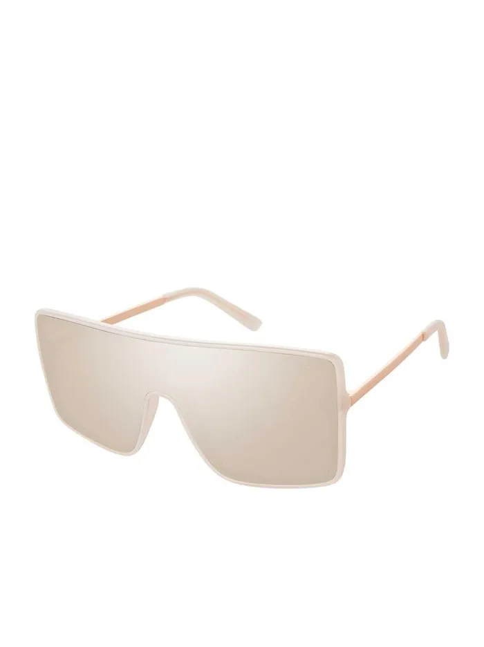 Women Jessica Simpson Sunglasses Square Shield Metal Temple Sunglasses In Rose Gold Women Jessica Simpson Sunglasses Square Shield Metal Temple Sunglasses In Rose Gold