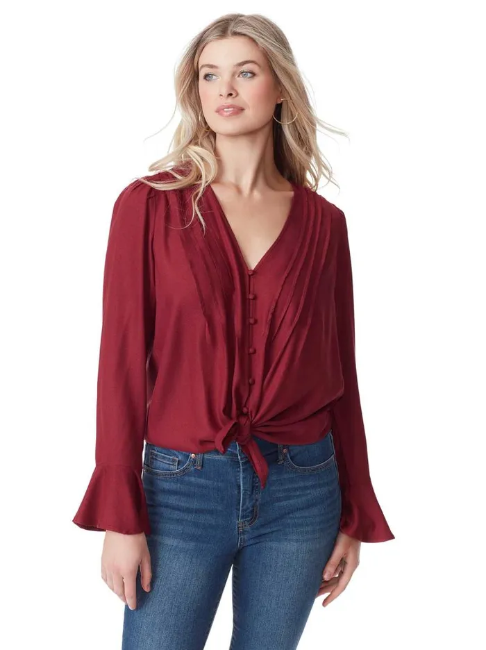 Women Jessica Simpson Tops and Tees Cecily Top In Syrah