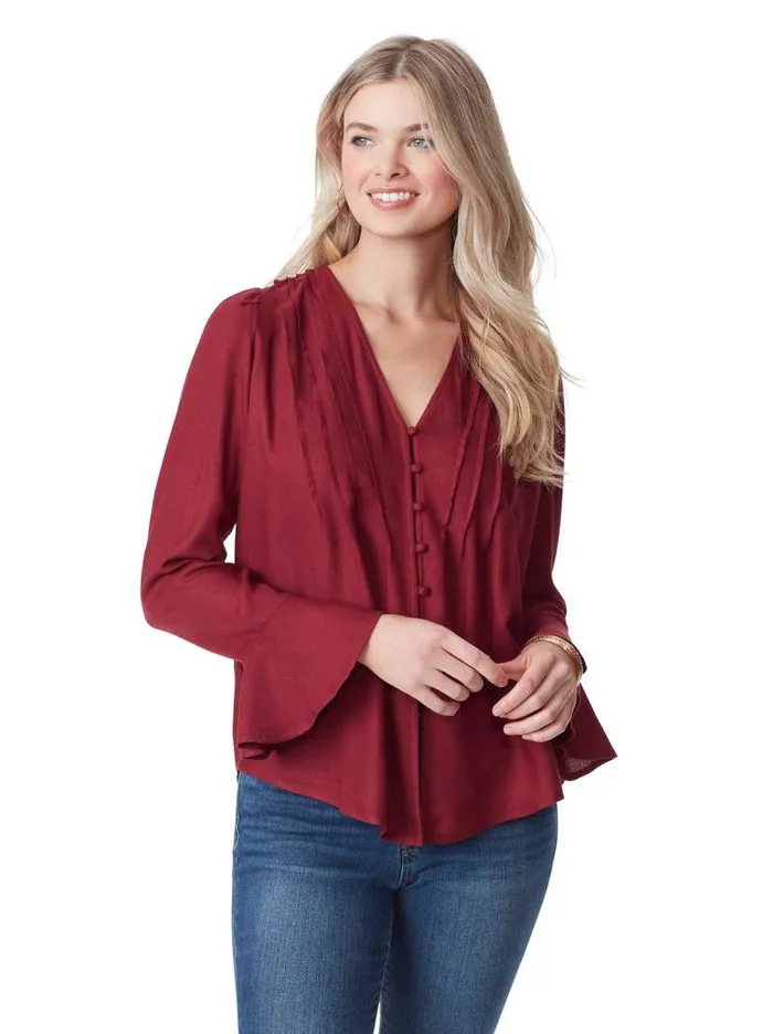 Women Jessica Simpson Tops and Tees Cecily Top In Syrah