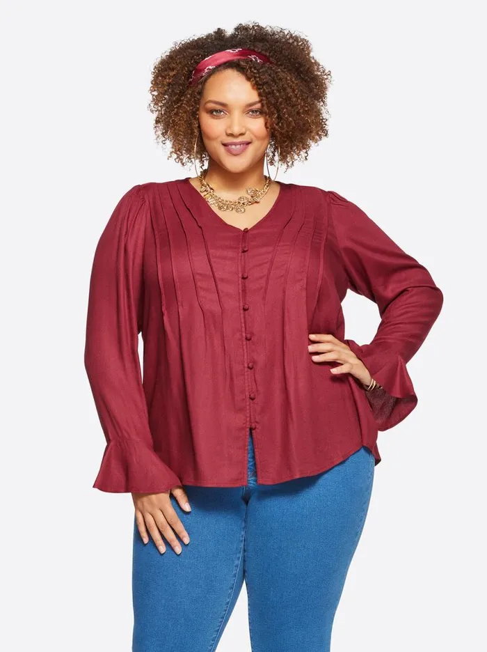 Women Jessica Simpson Tops and Tees Cecily Top In Syrah