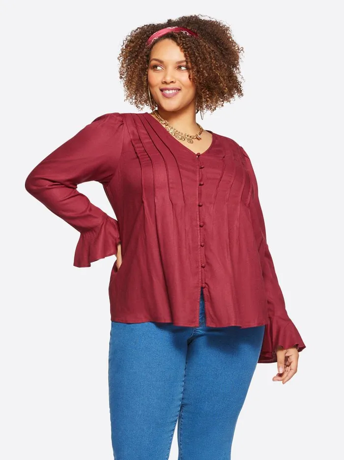 Women Jessica Simpson Tops and Tees Cecily Top In Syrah