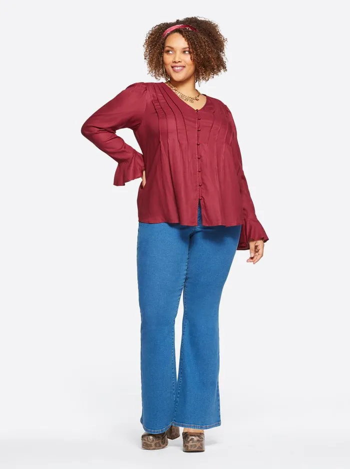 Women Jessica Simpson Tops and Tees Cecily Top In Syrah