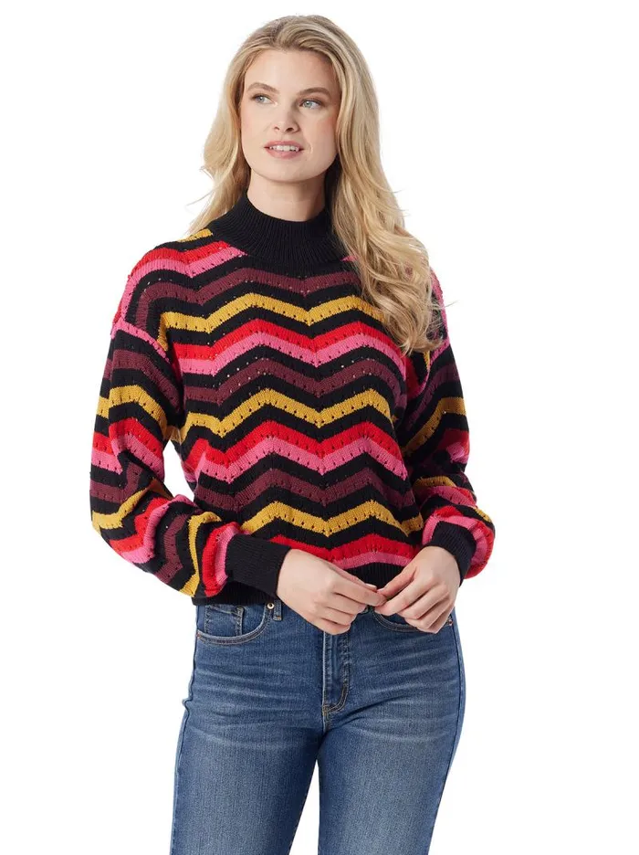 Women Jessica Simpson Tops and Tees Farai Sweater In Striped Multi