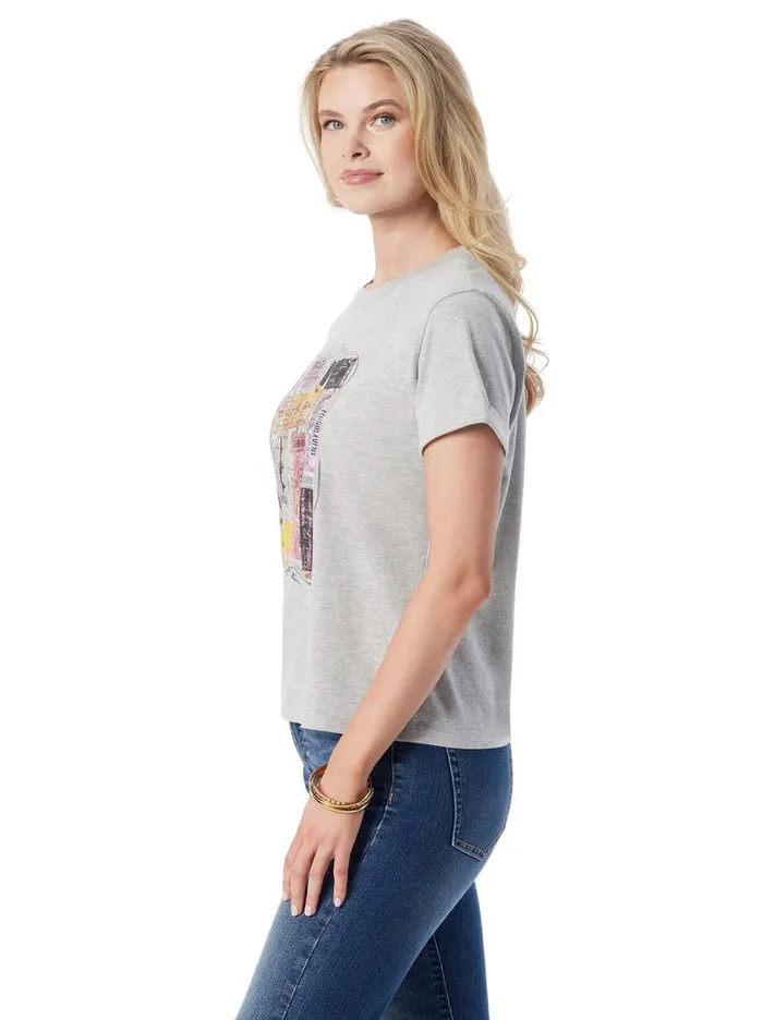 Women Jessica Simpson Tops and Tees Ike Tee In Light Heather Grey