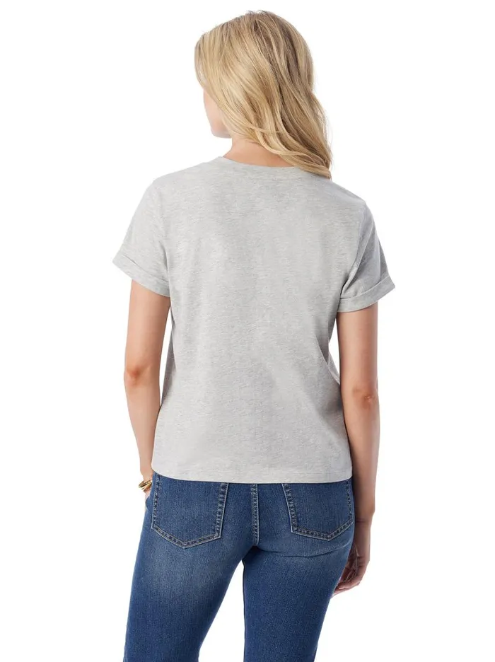 Women Jessica Simpson Tops and Tees Ike Tee In Light Heather Grey