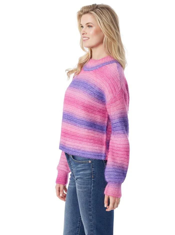 Women Jessica Simpson Tops and Tees Portia Sweater In Royal Purple Combo