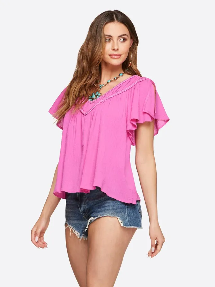 Women Jessica Simpson Tops and Tees Serenity Top In Rose Violet