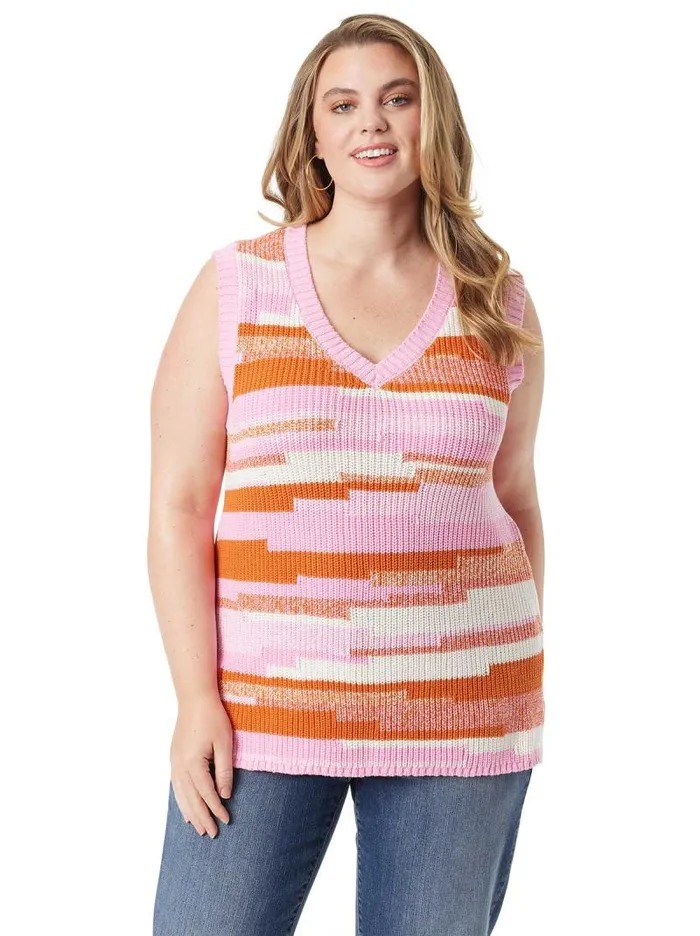 Women Jessica Simpson Tops and Tees Shanti Tank In Peony Multi