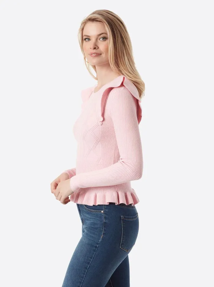 Women Jessica Simpson Tops and Tees Skye Sweater In Bridal Rose