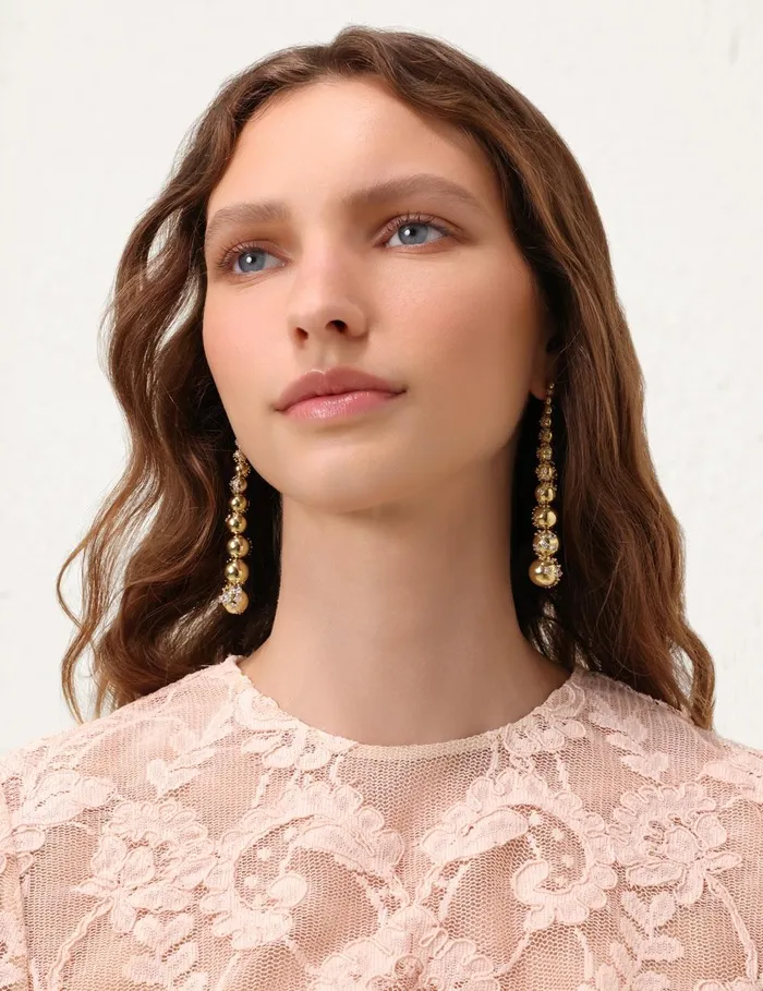 Women Jewellery Zimmermann Nova Long Earrings Gold