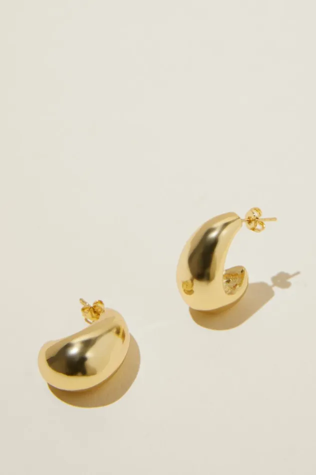Women Jewelry Cotton On Mid Charm Earring Gold Plated Tear Drop Stud Women Jewelry Cotton On Mid Charm Earring Gold Plated Tear Drop Stud