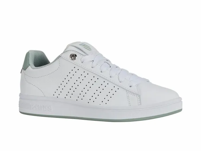 Women KSwiss Lifestyle BASE COURT Whitecanary Greenfrosty Green