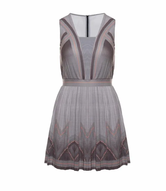 Women KSwiss Skirts and Dresses DEEP V PLEATED DRESS Asphalt