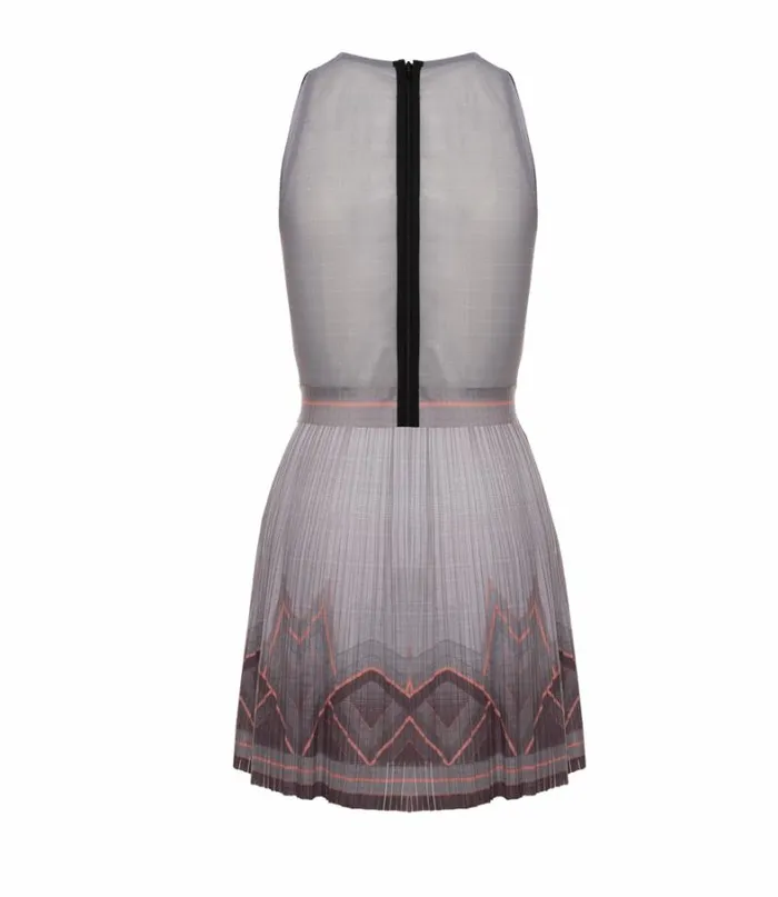 Women KSwiss Skirts and Dresses DEEP V PLEATED DRESS Asphalt