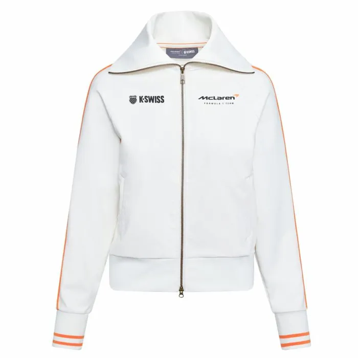 Women KSwiss Tennis and Pickleball MCLAREN VINTAGE SOFT TRACK JACKET White