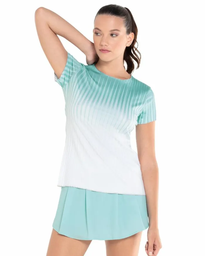 Women KSwiss Tennis and Pickleball PLEATED SS CREW Nile