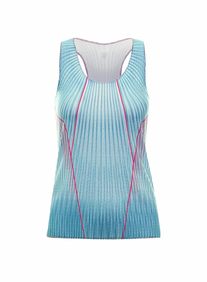 Women KSwiss Tennis and Pickleball PLEATED VNECK TANK Angel