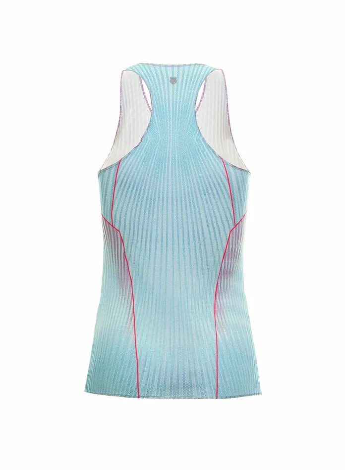 Women KSwiss Tennis and Pickleball PLEATED VNECK TANK Angel