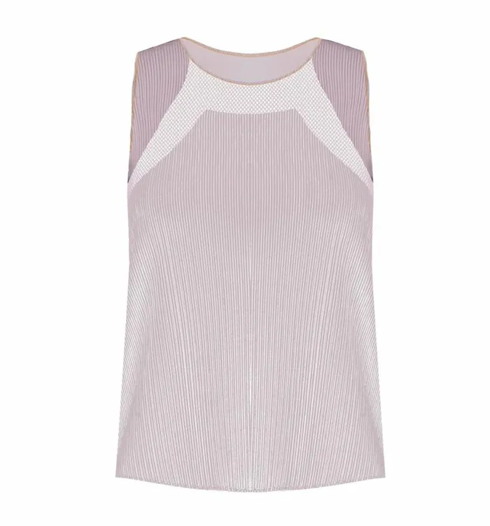 Women KSwiss Tennis and Pickleball SCULPT PLEATED TANK Plum
