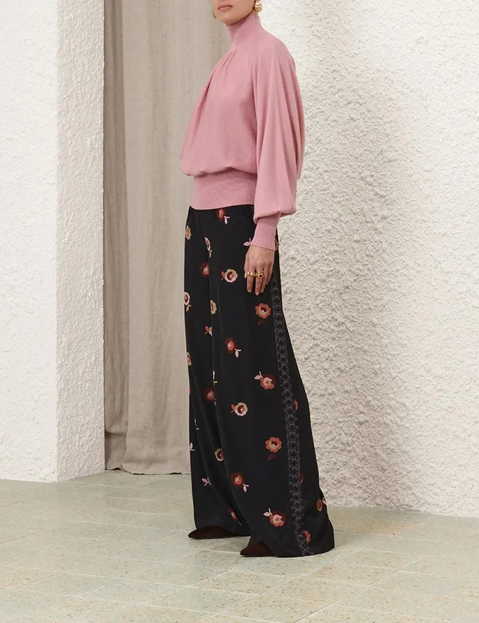 Women Knitwear Zimmermann Batwing Sweater Dusty Pink